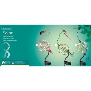 Садовый светильник на солнечной батарее Solar - Синий Павлин 80 см, 25 тёплых белых LED ламп, IP44 Kaemingk фото 2