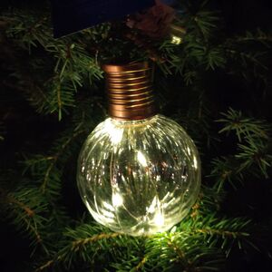 Подвесной светильник на солнечной батарее Solar Jar 11*8 см с теплыми белыми LED, прозрачный, IP44 Kaemingk (Кейминг) фото 4