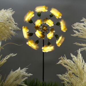 Садовый светильник на солнечной батарее Solar - Daisy Yellow 119 см, с вращением, IP44 Kaemingk (Кейминг) фото 2