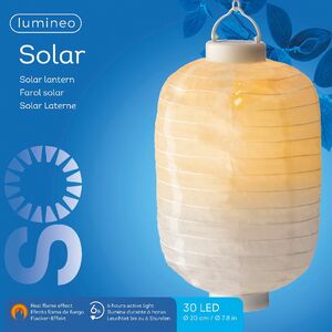 Китайский фонарик на солнечной батарее Solar Porcelana 30*20 см, с эффектом живого пламени, IP44 Kaemingk фото 3