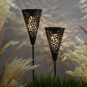 Садовый фонарь на солнечной батарее Solar Mirra Black 93 см, IP44 Kaemingk фото 2