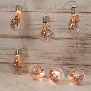 Ретро-гирлянда на батарейках Весна в Клермоне, 10 теплых белых LED ламп, 1.8 м, прозрачный ПВХ, IP20 (Kaemingk, Нидерланды). Артикул: 897743