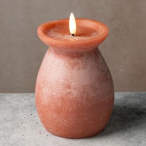 Светодиодная свеча с имитацией пламени Pieta: Bandini Terra 16 см на батарейках