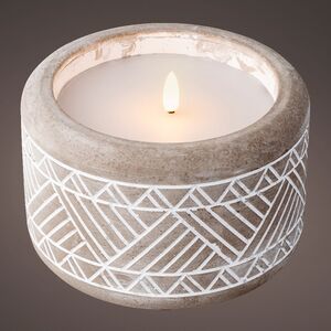 Светодиодная свеча Ethnic 15*11 см в бетонном подсвечнике, на батарейках, IP44 Kaemingk (Кейминг) фото 6