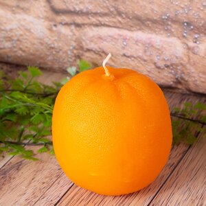 Ароматизированная свеча Апельсин, 7 см Омский Свечной фото 1