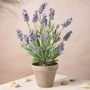 Искусственная Лаванда Лоддон Блю в цветочном горшке 33 см