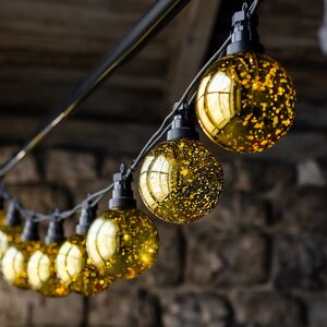 Гирлянда из лампочек Mercury, 10 ламп, теплые белые микро LED, 4.5 м, черный ПВХ, соединяемая, IP44 Kaemingk фото 4