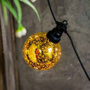 Гирлянда из лампочек Mercury, 10 ламп, теплые белые микро LED, 4.5 м, черный ПВХ, соединяемая, IP44 Kaemingk фото 2