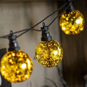 Гирлянда из лампочек Mercury, 10 ламп, теплые белые микро LED, 4.5 м, черный ПВХ, соединяемая, IP44 Kaemingk фото 6