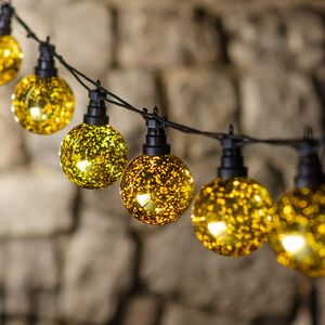 Гирлянда из лампочек Mercury, 10 ламп, теплые белые микро LED, 4.5 м, черный ПВХ, соединяемая, IP44 Kaemingk фото 7