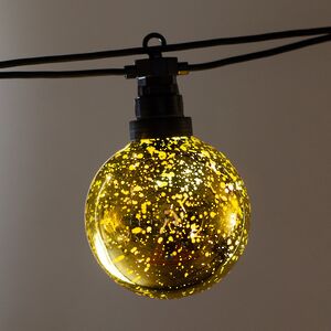 Гирлянда из лампочек Mercury, 10 ламп, теплые белые микро LED, 4.5 м, черный ПВХ, соединяемая, IP44 Kaemingk фото 10