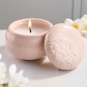 Ароматическая свеча Barnsley Cotton 9 см пудровая