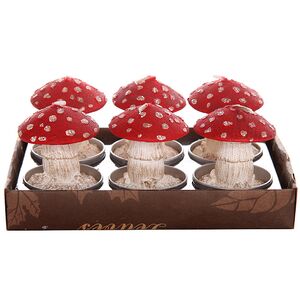 Набор свечей Мухоморы, 6 шт Billiet фото 1