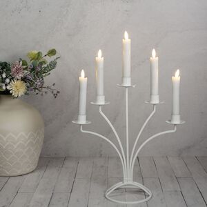 Канделябр Лютер на 5 свечей 34*32 см белый (Омский Свечной, Россия). Артикул: 981220