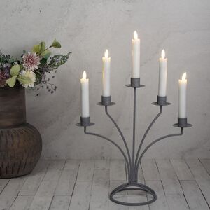 Канделябр Лютер на 5 свечей 34*32 см серый (Омский Свечной, Россия). Артикул: 981221