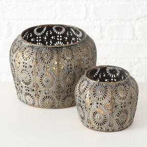 Набор металлических подсвечников Альбайсин 11-15 см, 2 шт (Boltze, Германия). Артикул: 1015884-набор