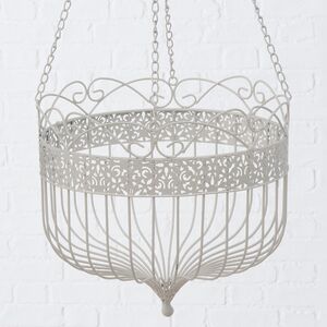 Подвесное кашпо - корзина Аверон 38*37 см, металл