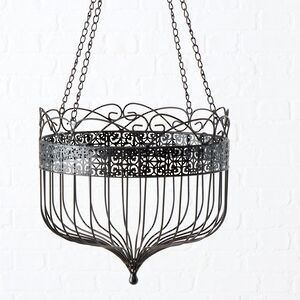 Подвесное кашпо - корзина Эсен 38*38 см, металл (Boltze, Германия). Артикул: 1021522/9828409