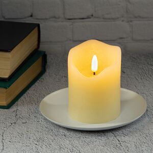 Подсвечник Блюдце на 1 свечу, 14 см, белый Омский Свечной фото 2