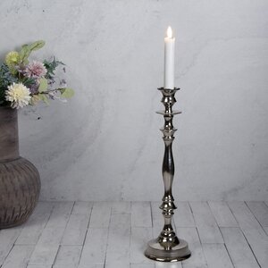 Металлический подсвечник для 1 свечи Марэль 37 см серебряный (Koopman, Нидерланды). Артикул: ID73558