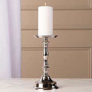 Металлический подсвечник для 1 свечи Марэль 22 см серебряный Koopman (Купман) фото 3