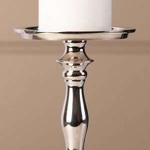 Металлический подсвечник для 1 свечи Марэль 22 см серебряный Koopman (Купман) фото 2