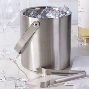 Ведерко для льда с крышкой и щипцами, 15*16 см