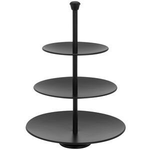 Этажерка для закусок Black Steel, 37*25 см, трехъярусная (Koopman, Нидерланды). Артикул: ID68649