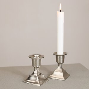 Декоративный подсвечник для 1 свечи Дориус 8 см серебряный Koopman фото 3