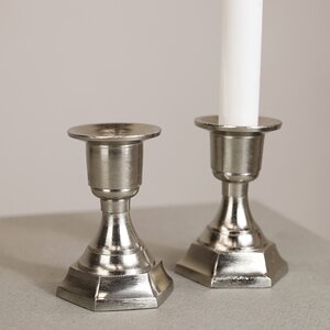 Декоративный подсвечник для 1 свечи Деимус 8 см серебряный Koopman фото 1