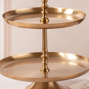 Трехъярусная этажерка для фруктов Jessie 50*30 см золотая Koopman фото 2