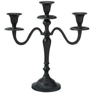 Подсвечник канделябр на 3 свечи Nocturne Noir 30 см