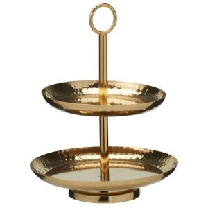 Фруктовница двухъярусная Baroque Gold 21 см