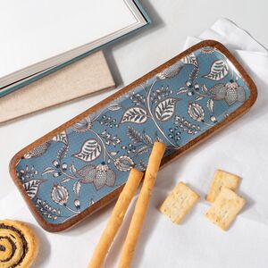 Сервировочное блюдо Blue Fiori di Mango 30*10 см, дерево (Koopman, Нидерланды). Артикул: A67103060-2