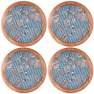 Подставка под кружку Фиори ди Манго 10 см, 4 шт, синяя Koopman (Купман) фото 2