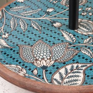 Фруктовница двухярусная Фиори ди Манго 43 см синяя, дерево Koopman (Купман) фото 2