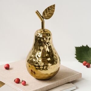 Декоративная фигурка Груша Меркаданте 17 см золотая