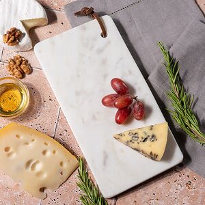 Разделочная доска из мрамора Artemis 25*12 см, белая (Koopman, Нидерланды). Артикул: A93500160