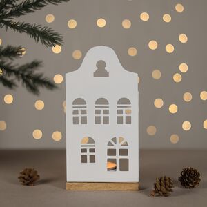 Декоративный подсвечник Домик Нильса 20*10 см белый (Koopman, Нидерланды). Артикул: A98002610-1