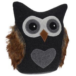 Дверной стоппер Совушка Марта 23 см, черный