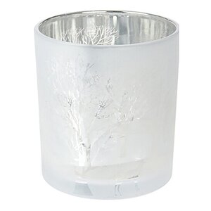 Стеклянный подсвечник Foresta di Gelo 8 см, морозный белый Koopman фото 1