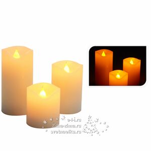 Набор светильников свечей Трио 3 шт на батарейках (Koopman, Нидерланды). Артикул: AAE897200