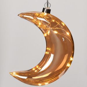 Подвесной светильник Месяц Эмеральдо 17 см янтарный, на батарейках (Koopman, Нидерланды). Артикул: ABR705360