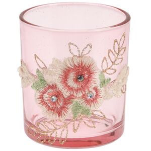 Стеклянный подсвечник Версальский сад 8 см, розовый Koopman фото 8