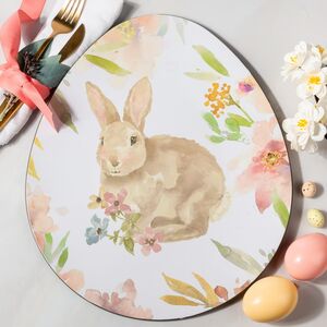 Пасхальное блюдо Зайка в Цветочном Саду 35*29 см