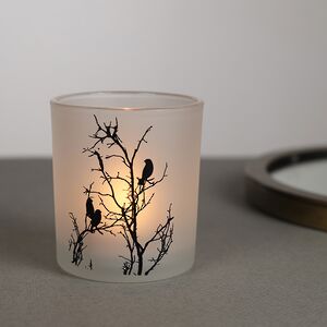 Стеклянный подсвечник Винтерфелл 8 см, белый (Koopman, Нидерланды). Артикул: AC6004100-1