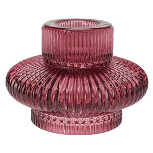 Двухсторонний подсвечник Callisto 8 см темно-розовый, стекло (Koopman, Нидерланды). Артикул: AC6009250-2