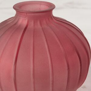 Стеклянная ваза для цветов Evening Dawn 12 см темно-розовая Koopman фото 2