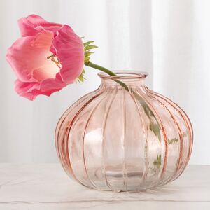 Стеклянная ваза для цветов Evening Dawn 9 см персиковая