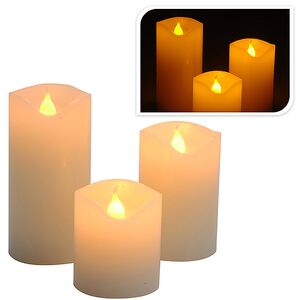 Набор восковых светильников свечей Трио 3 шт на батарейках (Koopman, Нидерланды). Артикул: ACA202020